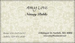 Amy Love, Notary Public, 508-440-5440