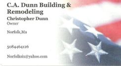 C.A. Dunn Remodeling, 508-446-4126