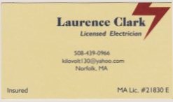 Laurence Clark, electrician