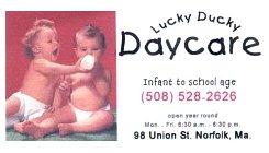 Lucky Ducky Daycare, 528-2626