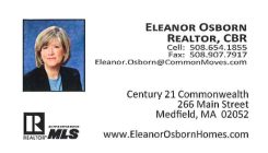 Eleanor Osborn, Realtor, 508-654-1855