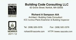 R A Sampson, Architect, 508-520-2376