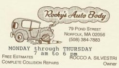 Rocky's Auto Body, 384-7883
